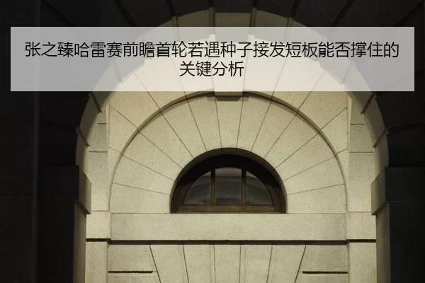 张之臻哈雷赛前瞻首轮若遇种子接发短板能否撑住的关键分析